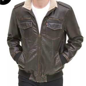 Levi's Brown Jacket with Cream Sherpa Lining